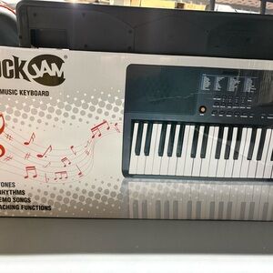 Rocks 49-Key Electronic Keyboard Piano – Black